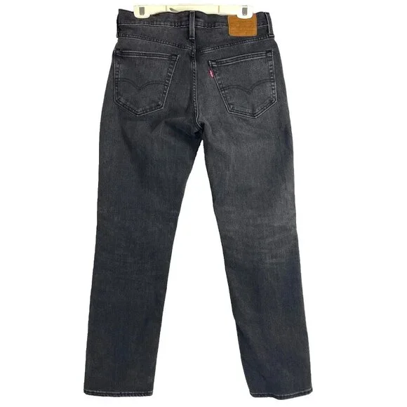 Levis Premium 541 Big E Stretch Black Denim Taper Jeans 32 x 31 True Fit Mens